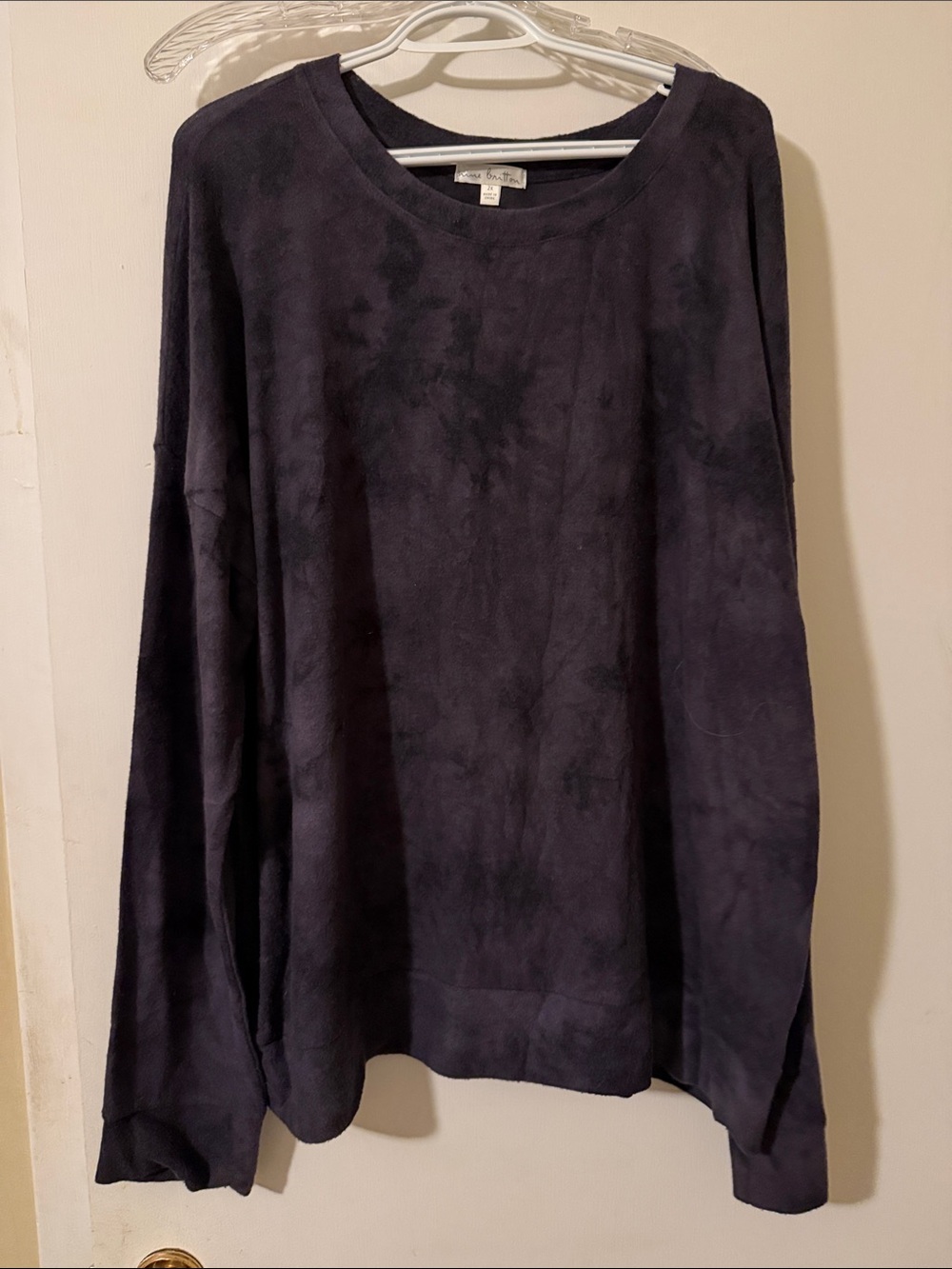 nine britton Navy Tie-Dye Crewneck Sweater